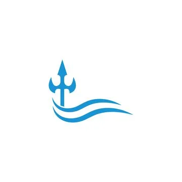 Trident Logo Template vector icon Illustration