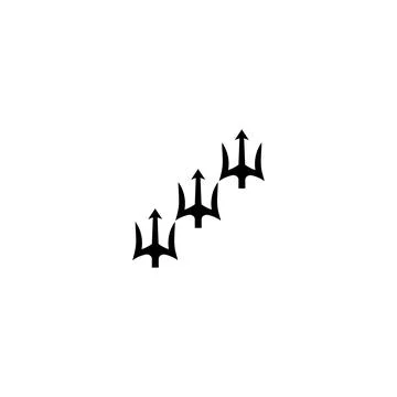 Trident Logo Template vector icon Illustrazione stock