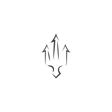 Trident  Logo Template vector symbol Illustrazione stock