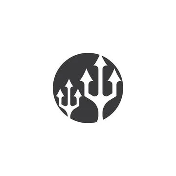 Trident  Logo Template vector symbol Stock Illustration