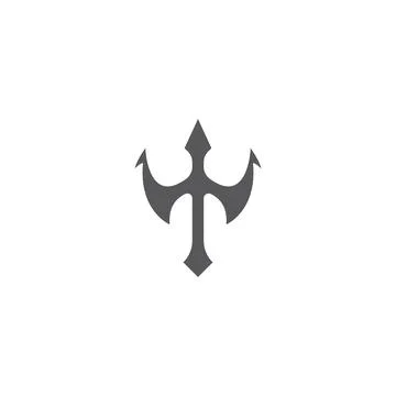 Trident  Logo Template vector symbol Illustrazione stock