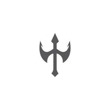 Trident  Logo Template vector symbol Stock Illustration