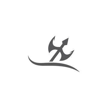 Trident  Logo Template vector symbol Stock Illustration