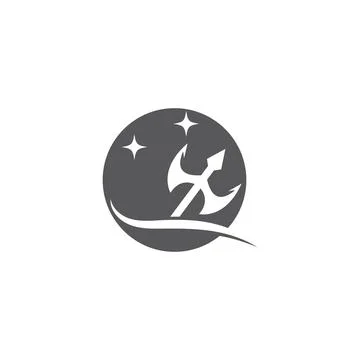 Trident  Logo Template vector symbol Stock Illustration