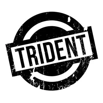 Trident rubber stamp Illustrazione stock