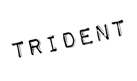 Trident rubber stamp Stock Illustration