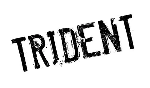 Trident rubber stamp Illustrazione stock