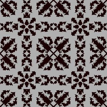 Trident Silhouette Seamless Pattern Isolated on White Background 스톡 일러스트