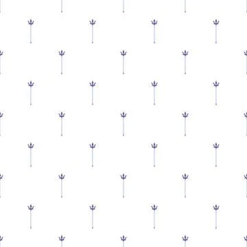 Trident symbol pattern forming repeating seamless background Illustrazione stock