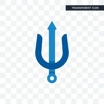 Trident vector icon isolated on transparent background, trident logo design Stock Illustration