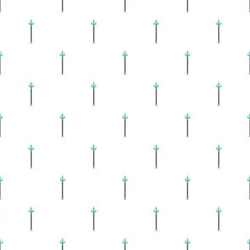 Trident weapon pattern repeating on white background イラスト素材