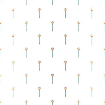 Trident weapon seamless pattern on white background イラスト素材
