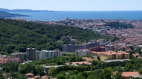 Trieste aerial view Stock Footage 58326074