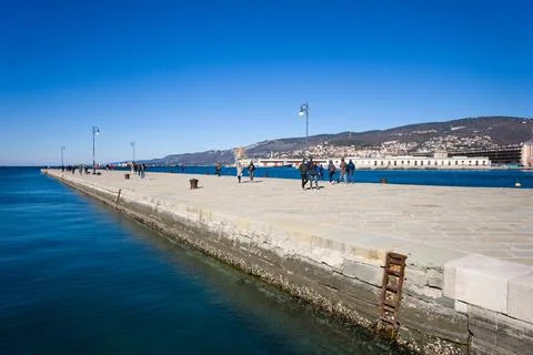 Trieste, Audace pier Stock Photos