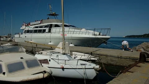 Trieste Barcola ship departure Stock Footage 81773502