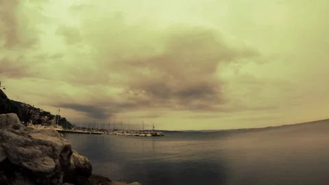 Trieste coast, sunset, sea 스톡 동영상 167164258