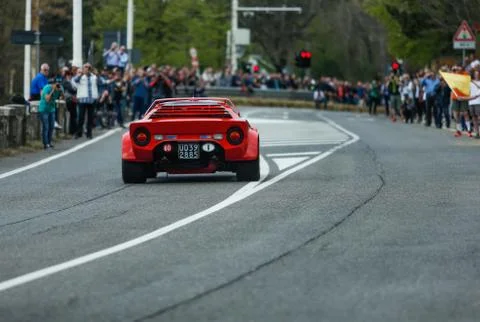 Trieste, Italy - April 2, 2017: Photo of a Lancia Stratos HF 1973 on the Trie Stock Photos