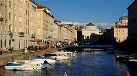 Trieste in Italy, timelapse Stock Footage 55079478