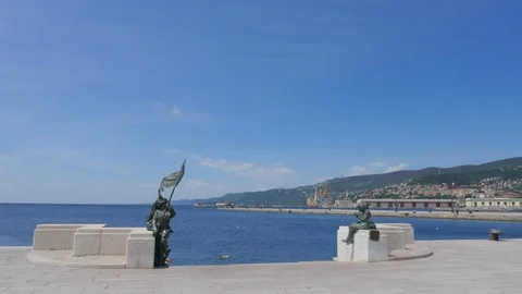 Trieste Monument - Time Lapse - 2017 Stock Footage 76936590