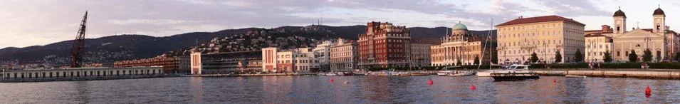 Trieste panorama Stock Photos