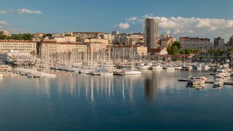 Trieste sea side view Video stock 82128676