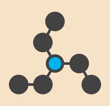 Triethylamine organic base molecule Stock Illustration