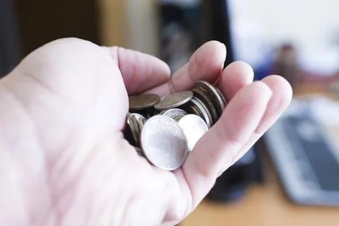 Trifle in the hand Stock Photos