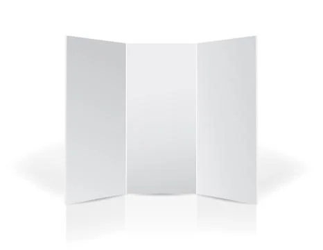 Trifold black leaflet presentation board for your design illustration Stock Illustration