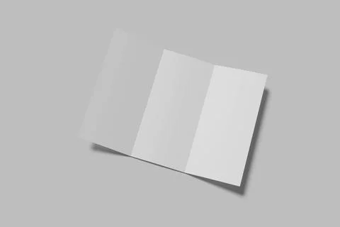 Trifold Brochure Blank Mockup Stock Illustration
