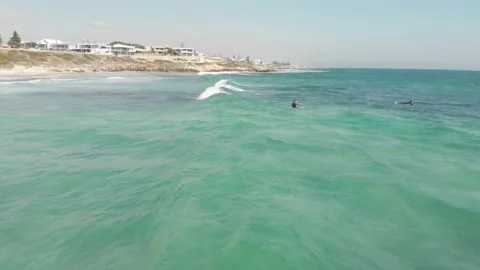 Trigg Beach, Perth Surfing 4k Stock Footage 182333564
