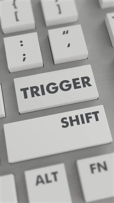 TRIGGER BUTTON PRESSING ON KEYBOARD Vertical Video Stock Footage 302441839
