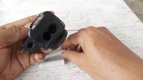 Trigger for camera contact photography Stock Footage 255518179