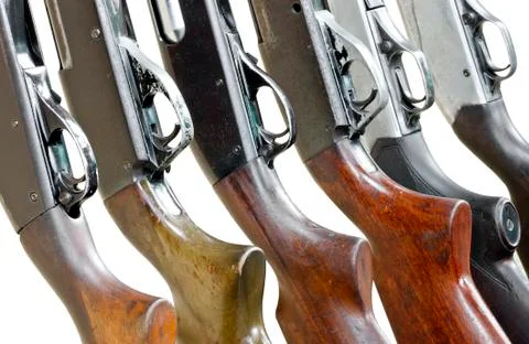 Trigger of old shotgun Stock Photos