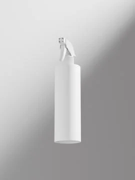 Trigger spray bottle mockup, 500ml plastic sprayer packaging Illustrazione stock