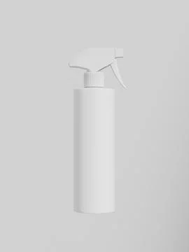 Trigger spray bottle mockup, 500ml plastic sprayer packaging Illustrazione stock