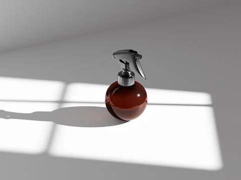 Trigger spray bottle mockup, ball-shaped PET plastic sprayer packaging Stock Illustration