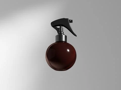 Trigger spray bottle mockup, ball-shaped PET plastic sprayer packaging Stock-Illustration