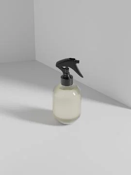 Trigger spray bottle mockup Stock Illustration