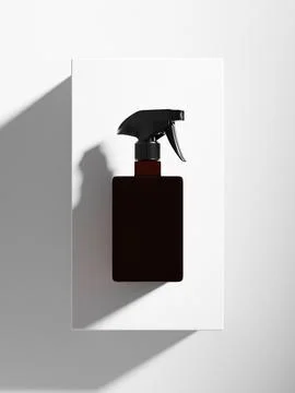 Trigger spray bottle mockup, regtangular sprayer packaging Stock Illustration