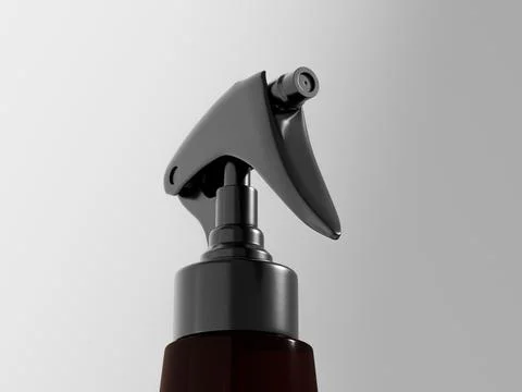 Trigger spray with conical bottle mockup, cone-shaped PET plastic sprayer Stock Illustration