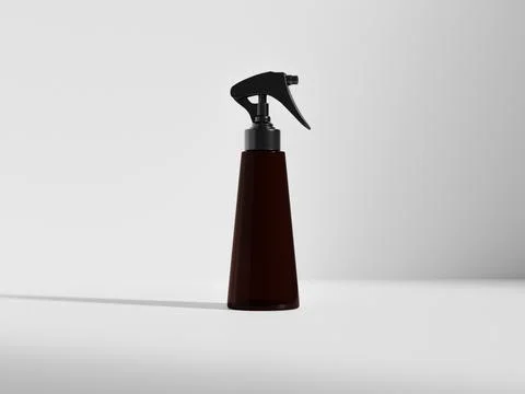 Trigger spray with conical bottle mockup, cone-shaped PET plastic sprayer Stock Illustration