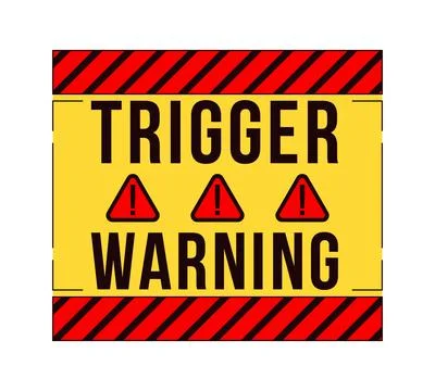 Trigger warning label overlay Stock-Illustration