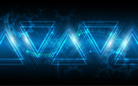 Trigonal abstract technology background Stock Illustration