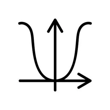 Trigonometry icon vector outline illustration Illustrazione stock