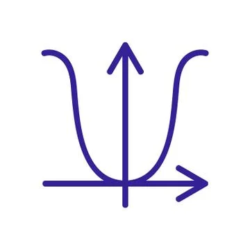 Trigonometry icon vector outline illustration Illustrazione stock