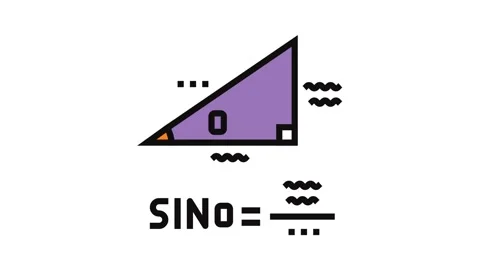 Trigonometry math science education color icon animation Stock Footage 326097906