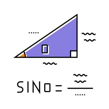 Trigonometry math science education color icon vector illustration Stock Illustration