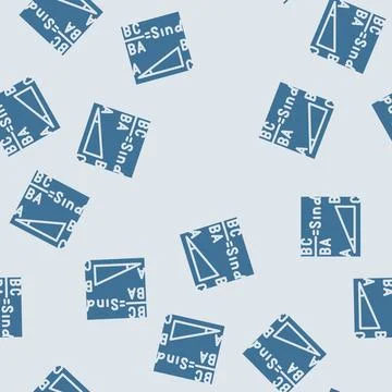 Trigonometry math science education glyph vector seamless pattern Stock Illustration