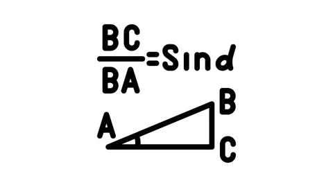 Trigonometry math science education line icon animation Stock Footage 326763299