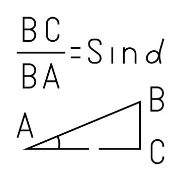 Trigonometry math science education line icon vector illustration 스톡 일러스트